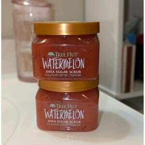 Tree Hut Shea Sugar Scrub Watermelon 18oz (each) Set of 2 NEW
